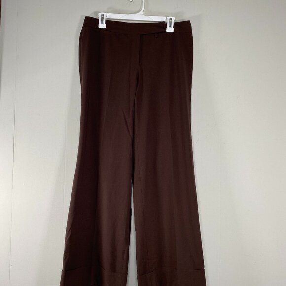 Nycard Collection Dress Pants Women's 10 Mid Rise Brown Office - Picture 1 of 14